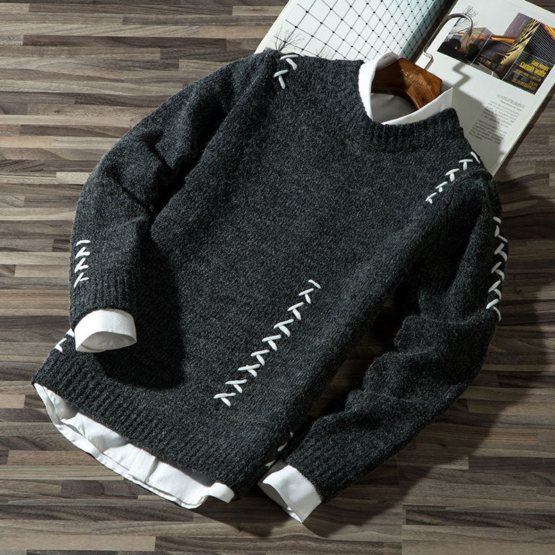 Round neck pullover student knit sweater