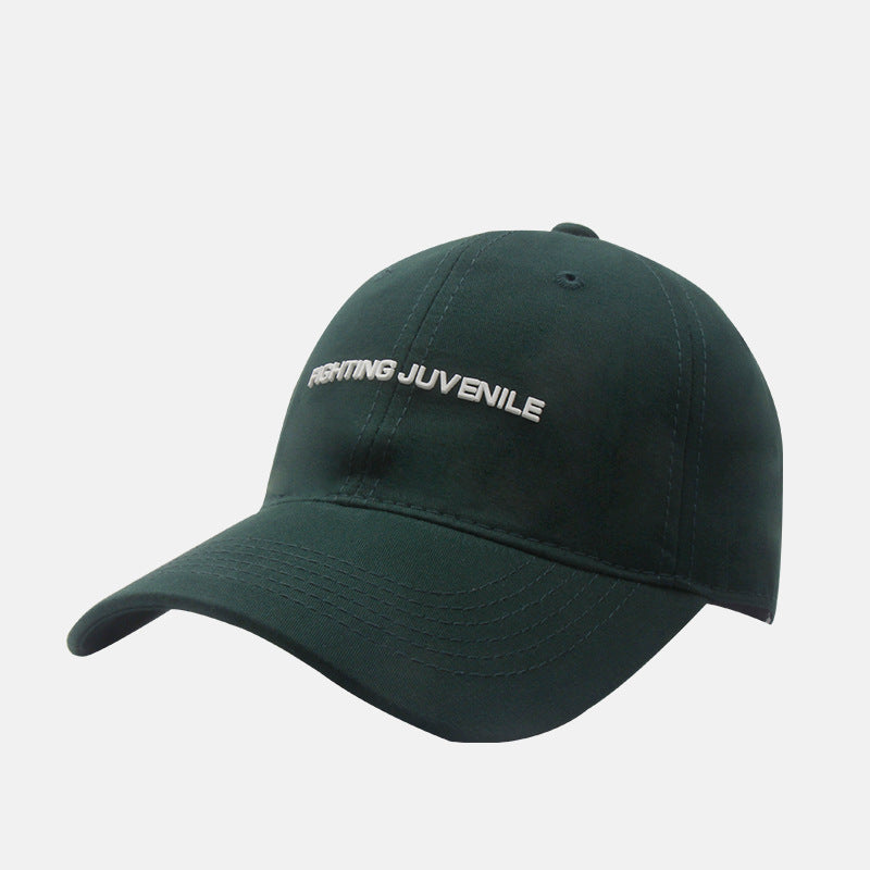 Cotton Letter Curved Brim Adjustable Baseball Cap