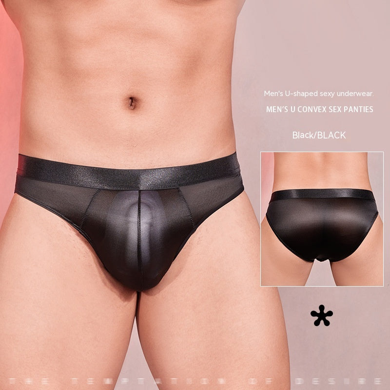 New Fashion Low Waist Fake Mother Thin Transparent Powerful Men's Underwear