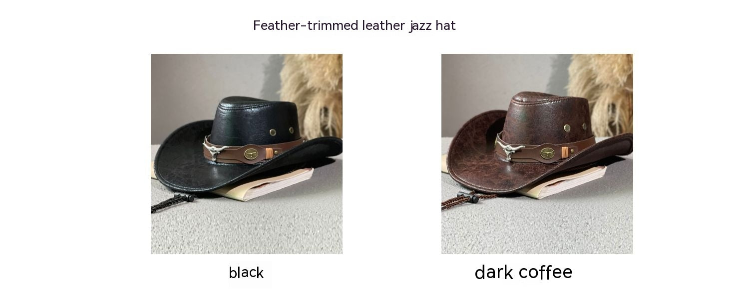 Bull Head Belt Rivet Jazz Sun Hat