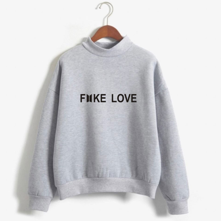 Fake Love high collar sweater