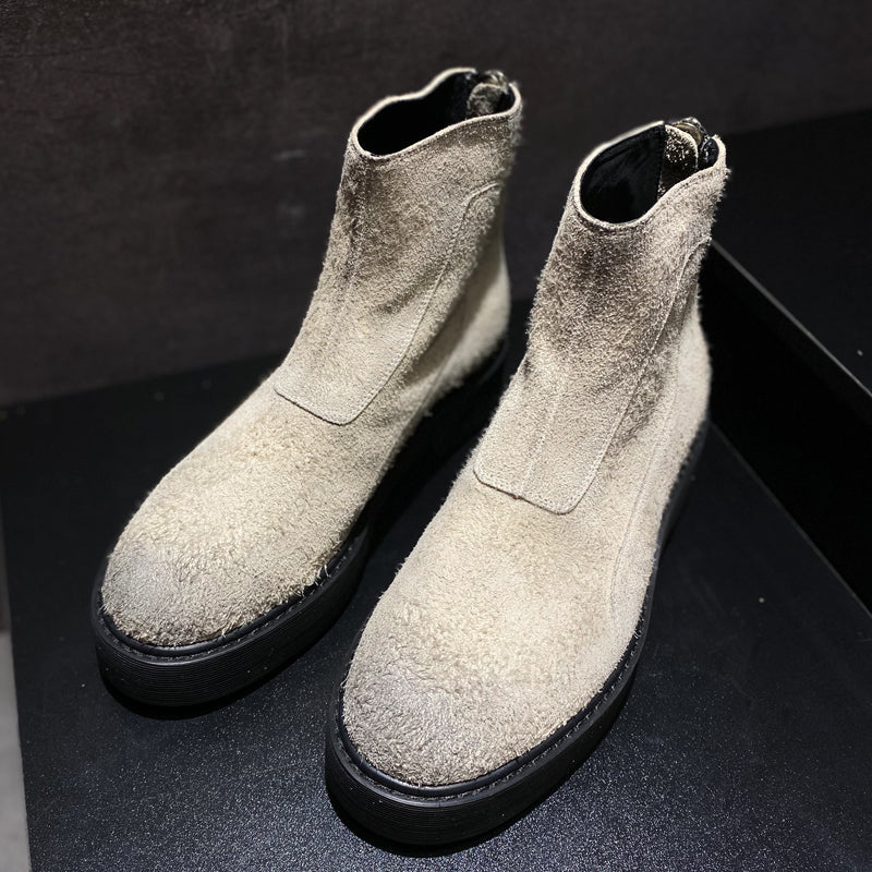 Leather Martin Boots Men's British Style Mid-boots