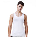 Ice Silk Seamless Men's Vest Round Neck Sleeveless Shirt Wide Shoulder Underwear