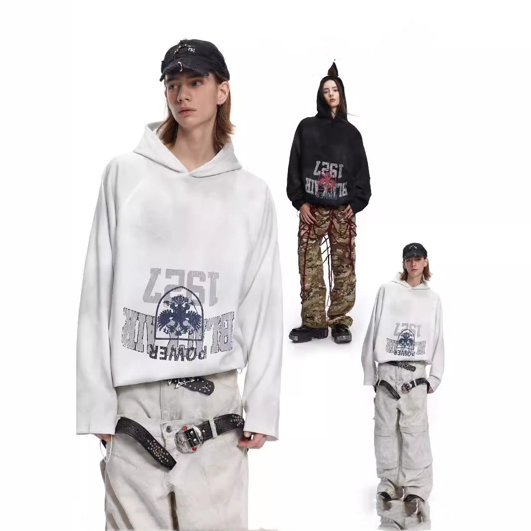 Batik Dirty Print Hoodie Pullover Hooded