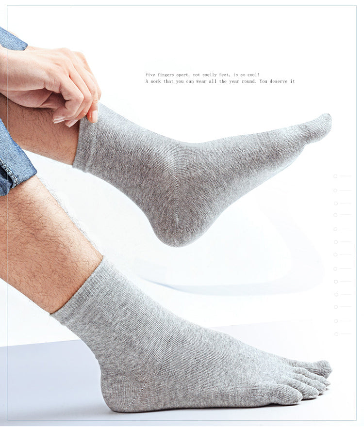 Men's deodorant split toe socks sports cotton