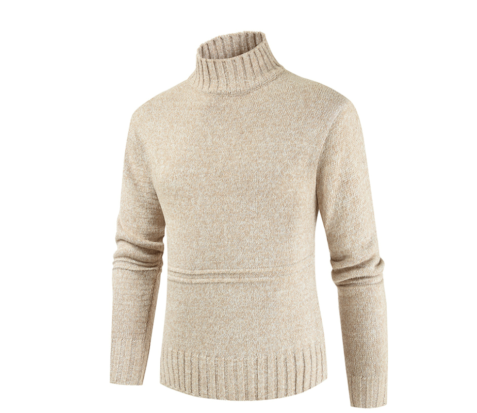 Turtleneck solid color sweater