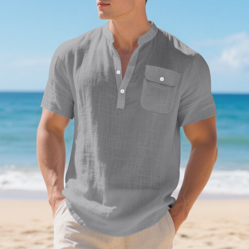 Summer American Linen Men's shirt