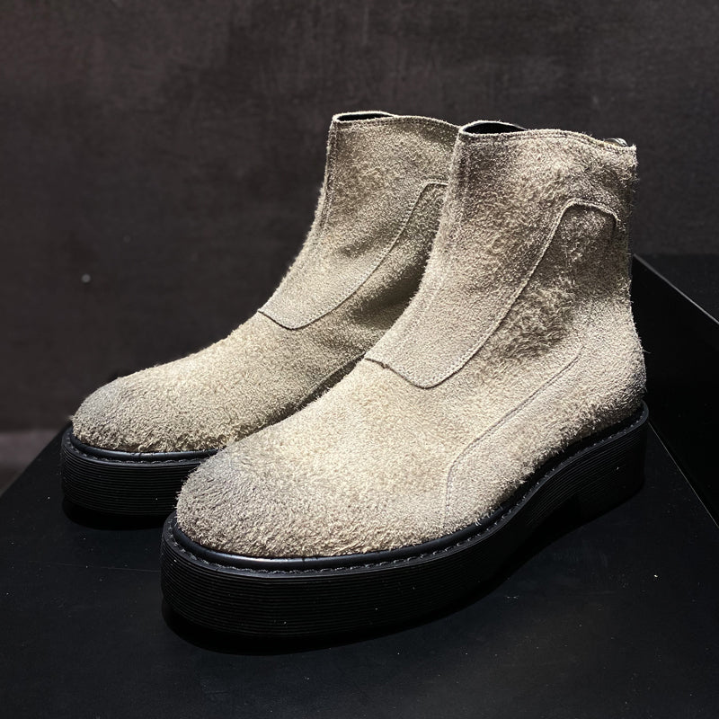 Leather Martin Boots Men's British Style Mid-boots