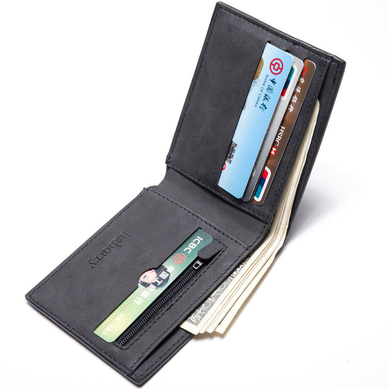 Men Wallets Mens Wallet with Coin Bag Zipper Small Money Purses