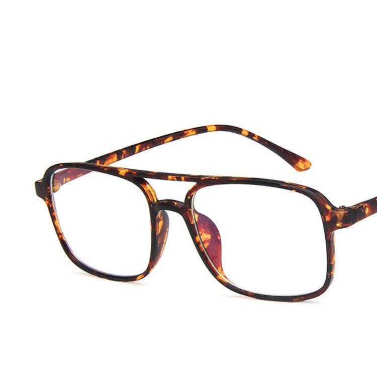 Men's square double beam glasses