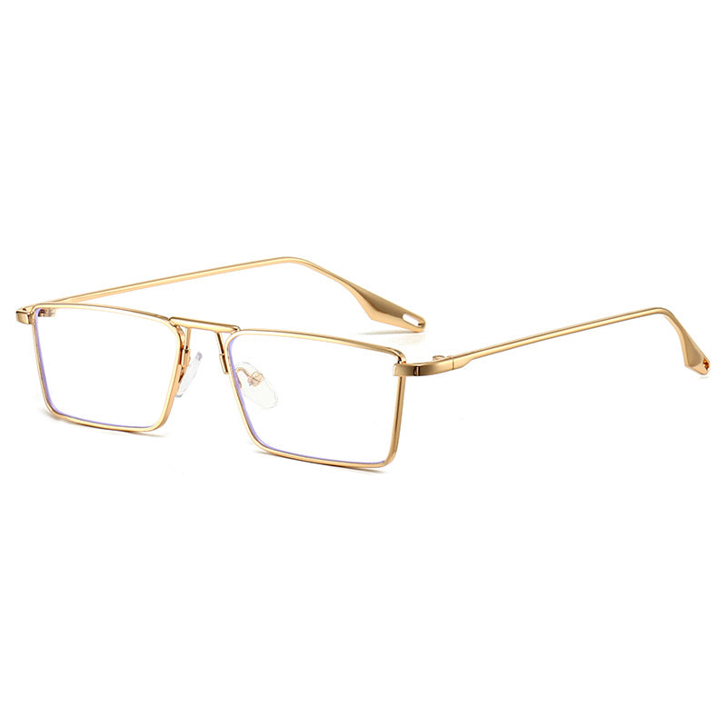 Small Square Box Sunglasses Women's Metal