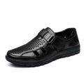 Men's leather hollow breathable sandals