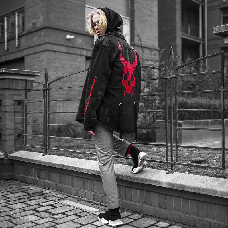 Men's Stand Collar Casual Denim Jacket