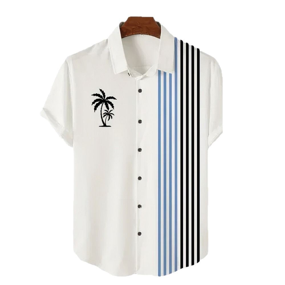Hawaiian Men's Summer 3D Printed Short-sleeved Shirt