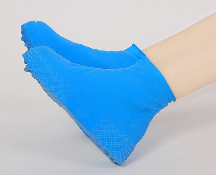 Rubber Anti-slip Waterproof Shoe Cover Reusable Rain Boot Motorcycle Bike Overshoe Blue Yellow for Men Women
