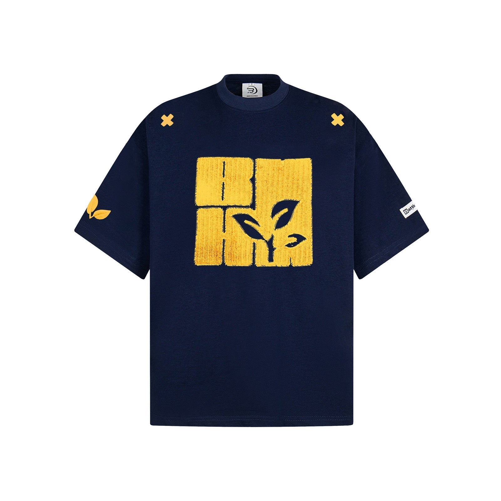 Summer Design Sense Machine Embroidery Short-sleeved T-shirt Men