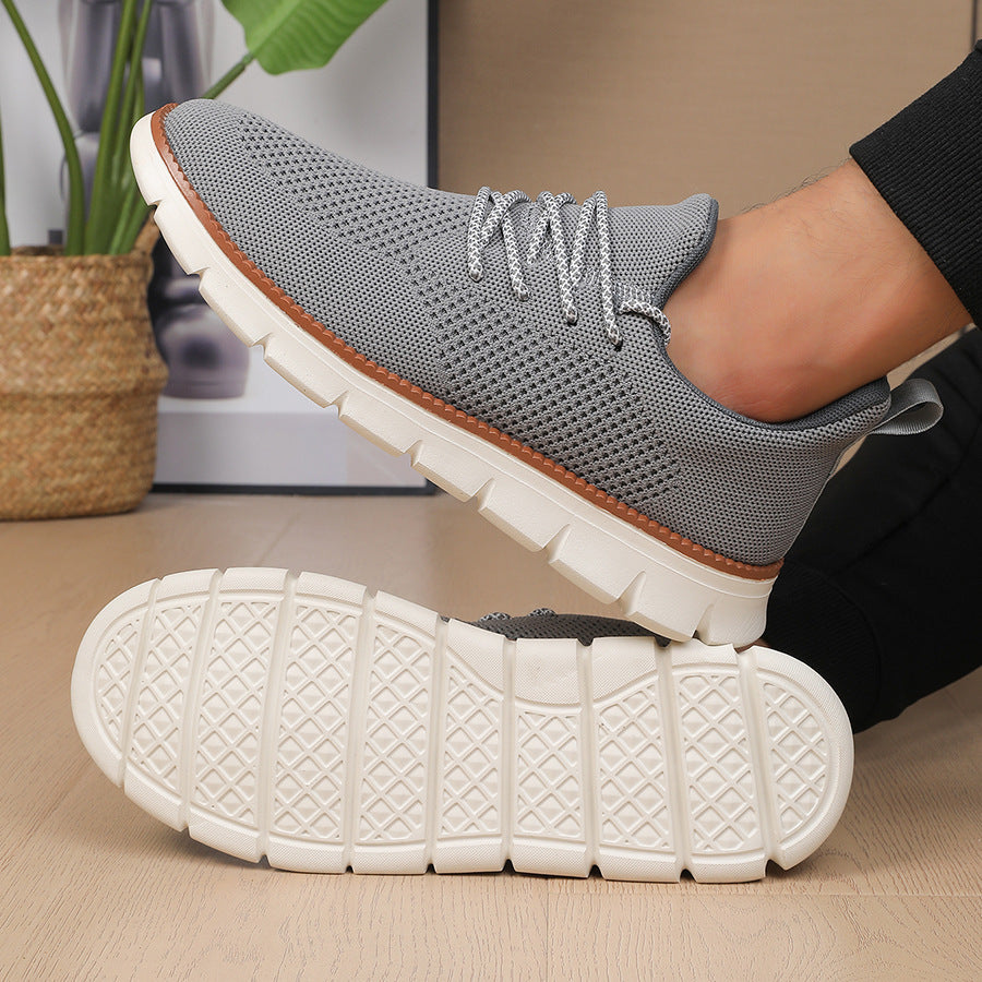Men's Fashionable Flying Woven Surface Breathable Sneaker