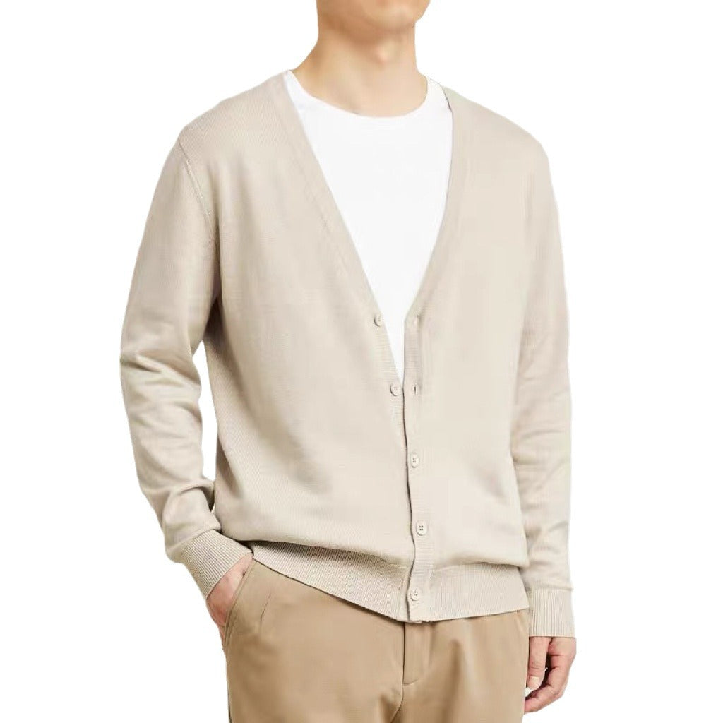 Knitted Cardigan Men's Knitted Shirt Loose Casual