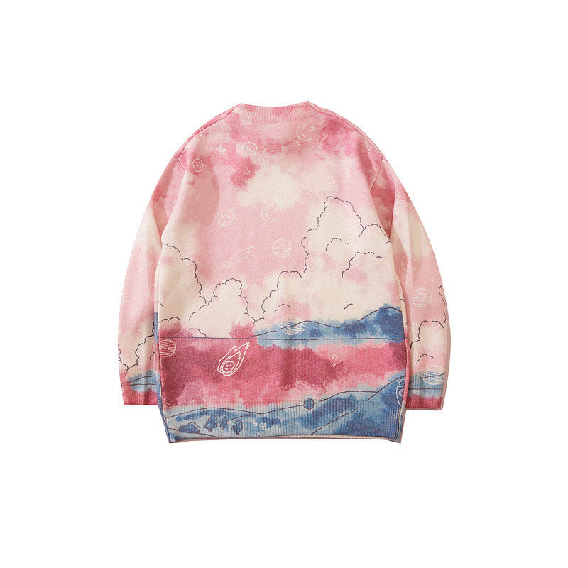 High Street Men's Sweater Long Sleeve Loose Knit