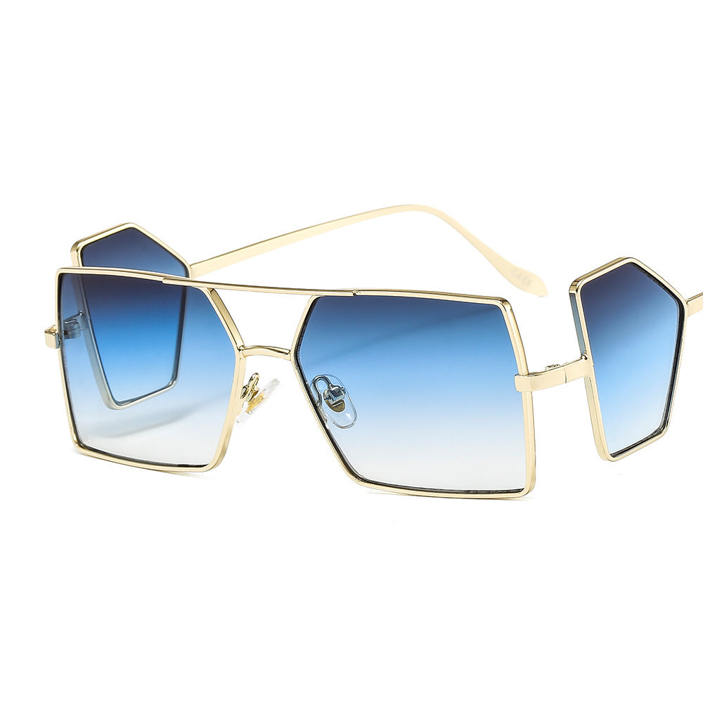 Punk Metal Side Lens Square Sunglasses