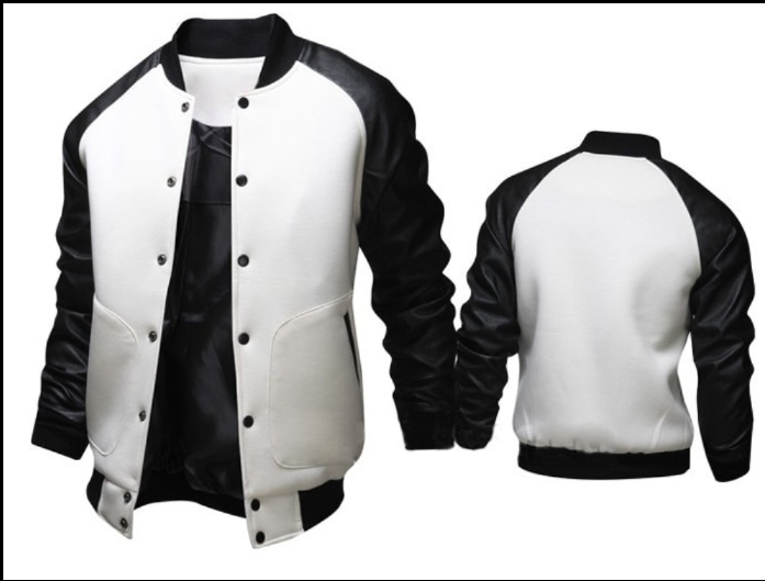 Large pocket slim baseball shirt jacket