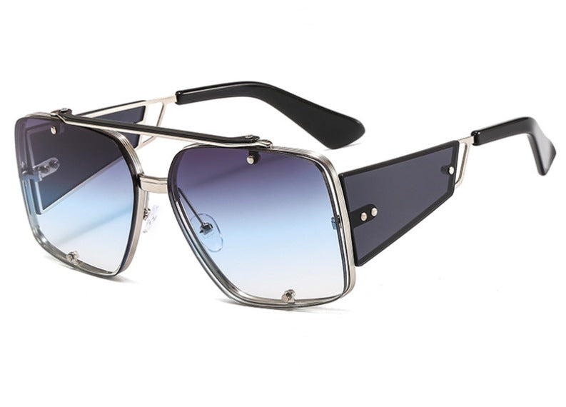 Retro Metal Big Frame Sunglasses