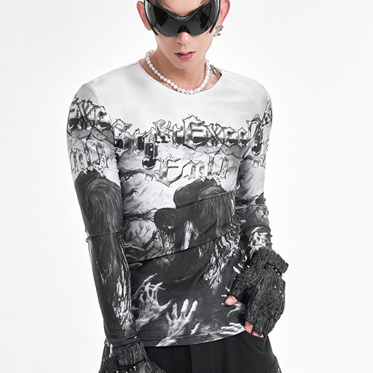 Autumn And Winter Keep Warm Inner Match Mesh Bottoming Shirt