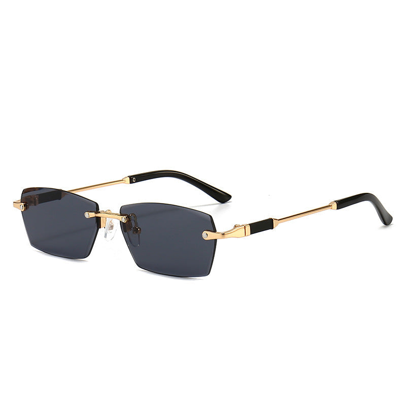 Frameless Trim Sunglasses Personality Jelly Color
