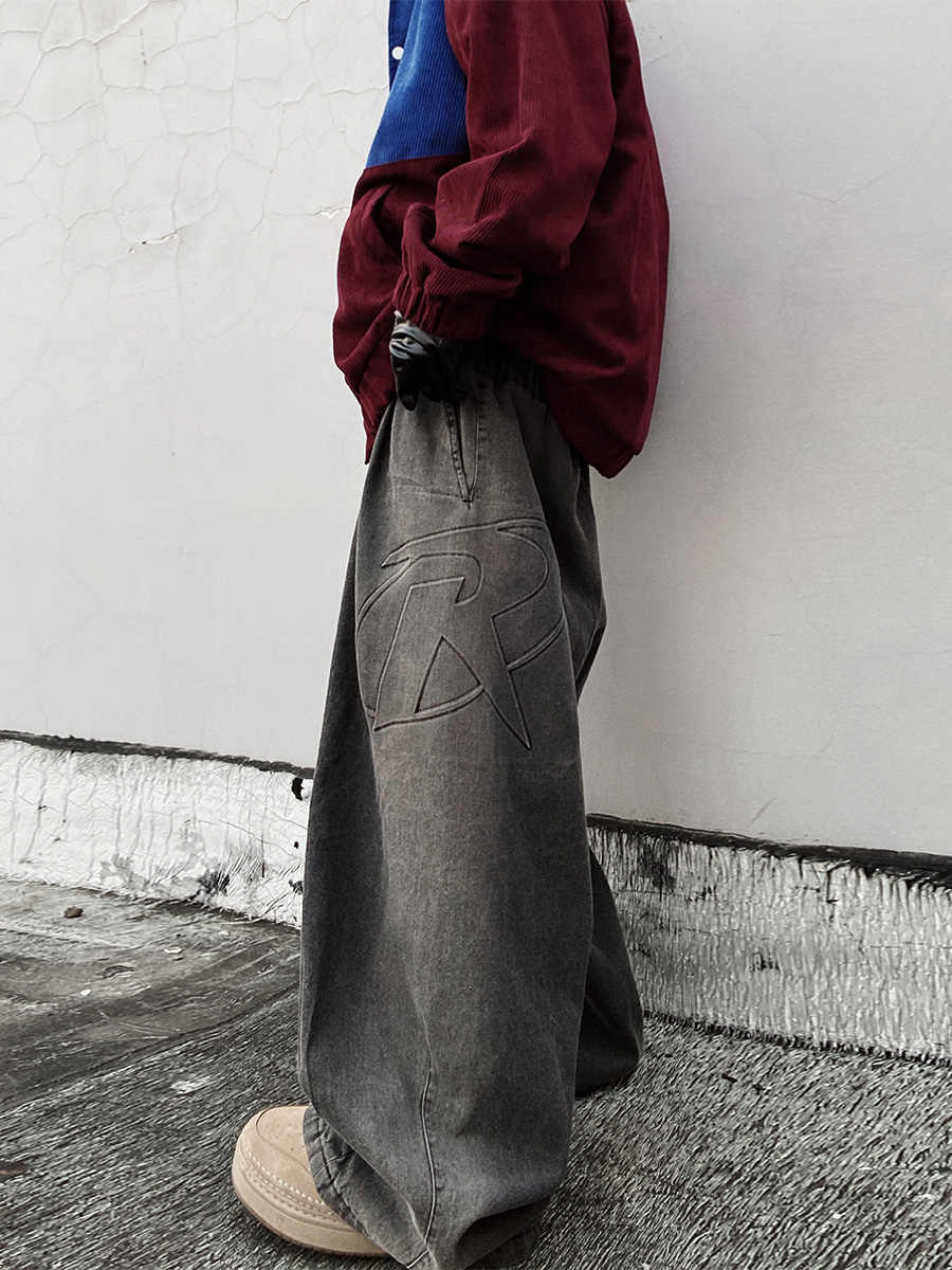 American Fashion Brand Vintage Mop Straight Jeans