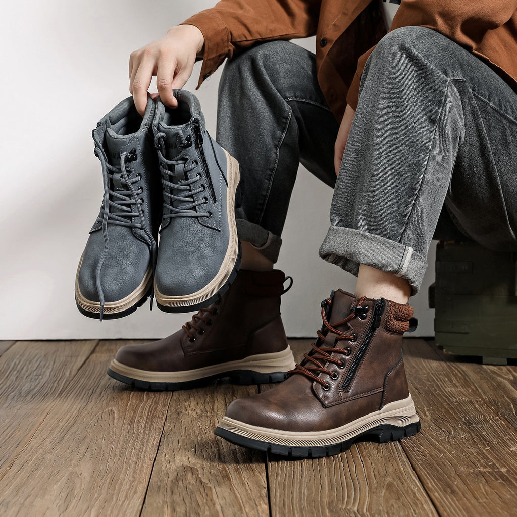 High-top Men's Shoes Men's Deodorant And Breathable Anti-smashing And Anti-penetration Lightweight And Wear-resistant Safety