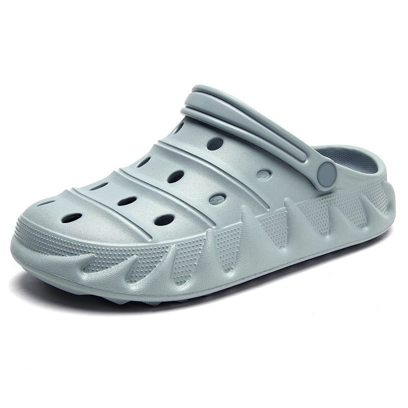 Couple Sandals And Slippers Baotou Hollow, Breathable, Lightweight Casual Two-wear Beach Shoes Hole Shoes