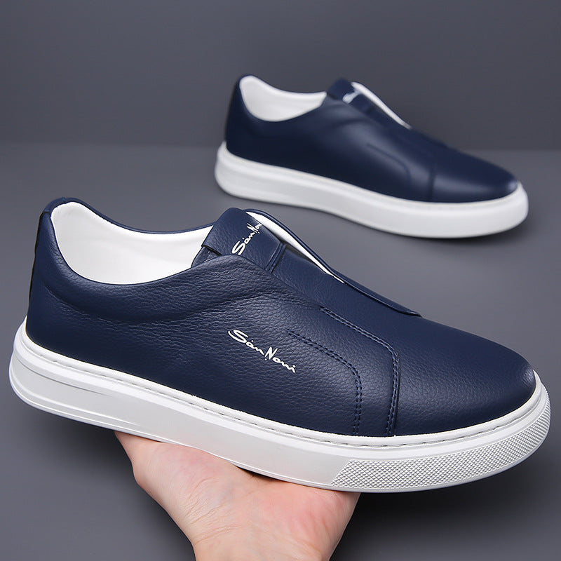 Casual And Comfortable Breathable Non-slip Trendy Soft Bottom Rubber Round Toe Flat Heel Slip-on Shoes