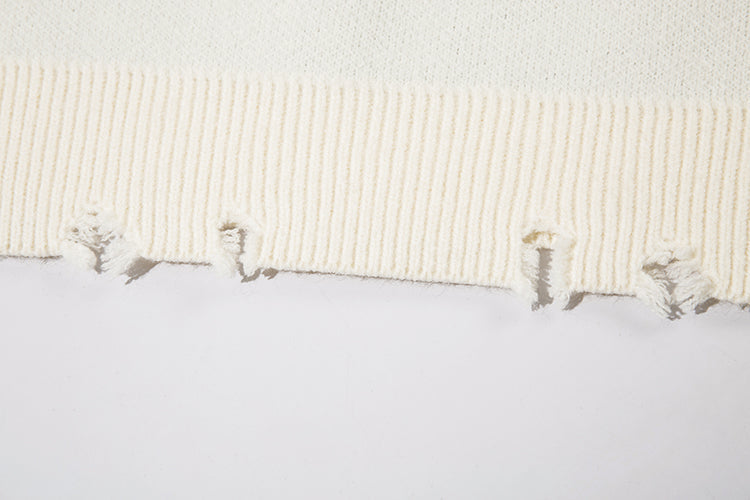 Portrait Jacquard Round Neck Sweater For Men