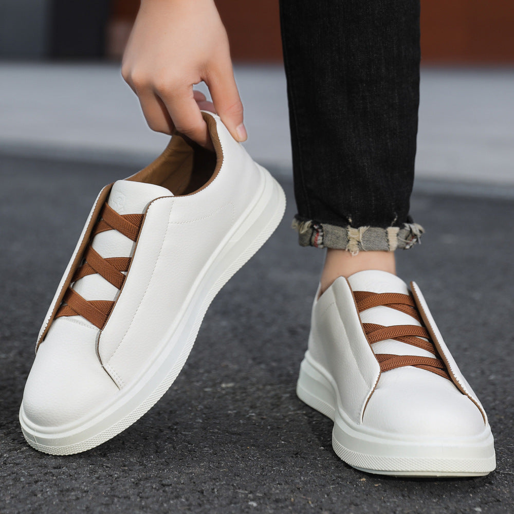 Men's Leather Soft-soled Breathable Sneakers