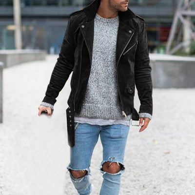 Fashionable suede men's jacket