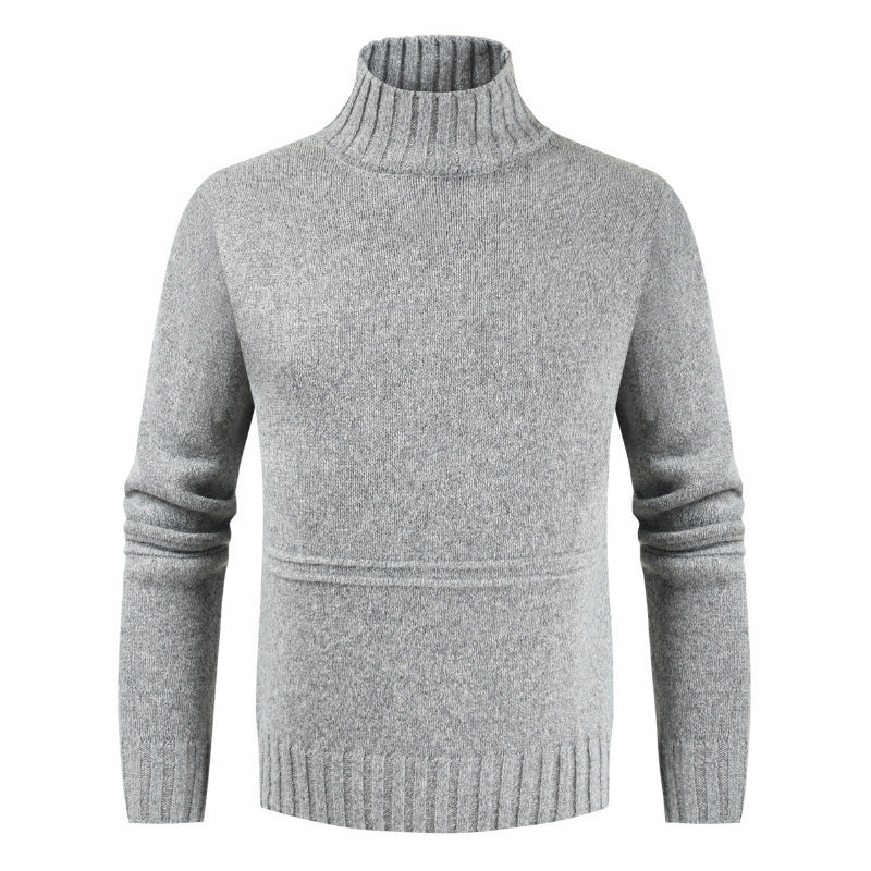 Turtleneck solid color sweater