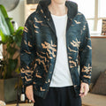 Floral hooded jacket men