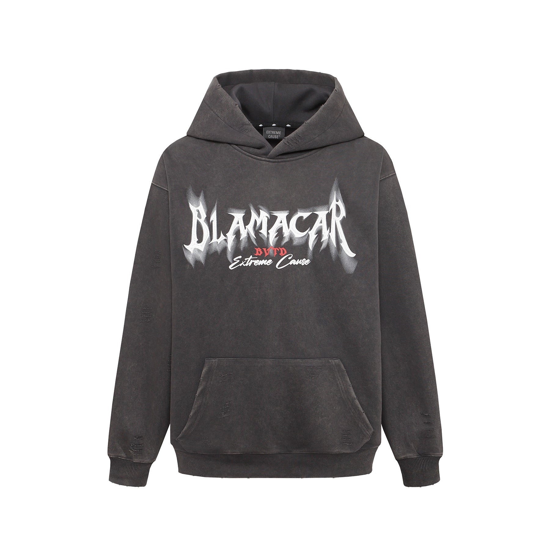 American Retro Heavy Washed Hoodie Design Sense Printed Hoodie