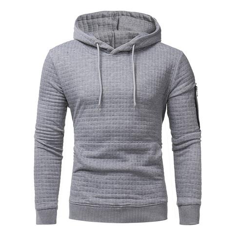 Men Sweatshirt Hoodie With Arm Zipper Long Sleeve hoodie