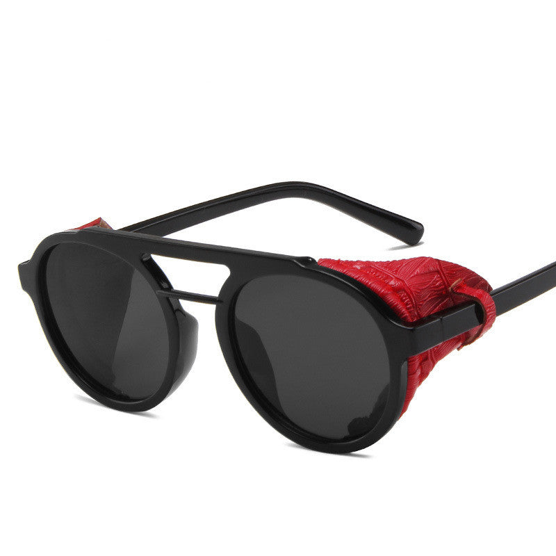 Fashion Round Frame Double Beam  Sunglasses