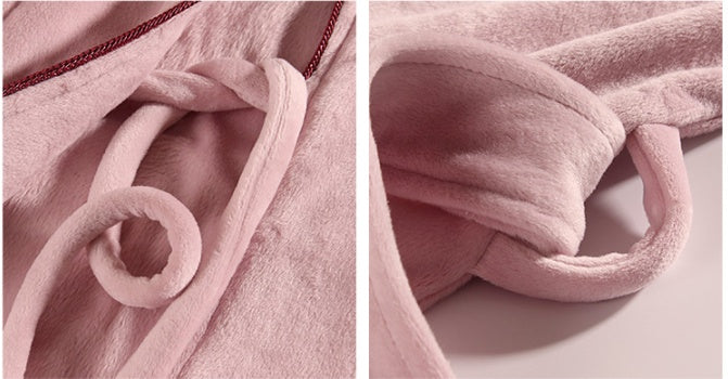 Autumn and winter flannel couple nightgown