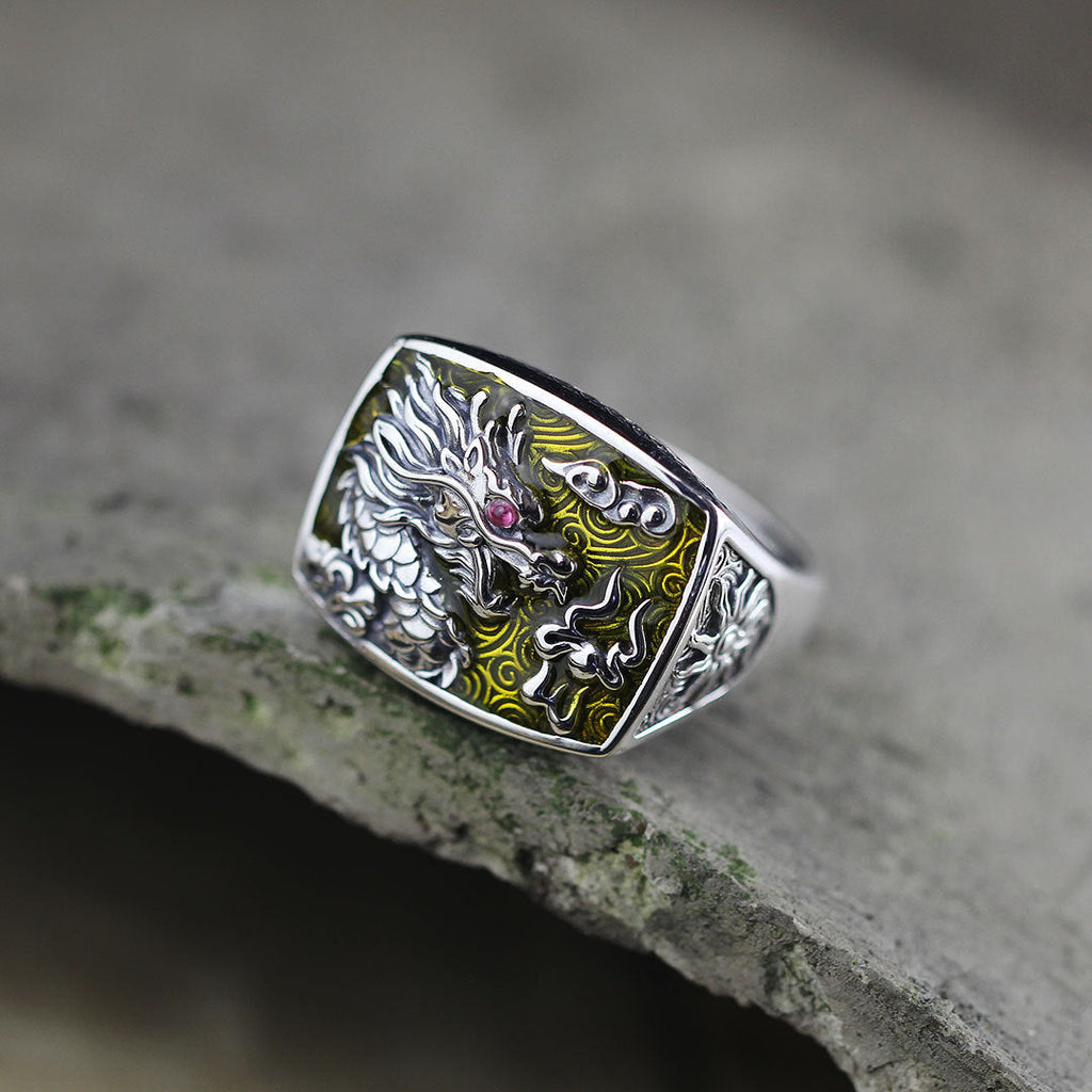 Sterling Silver Dragon Rings For Men And Women