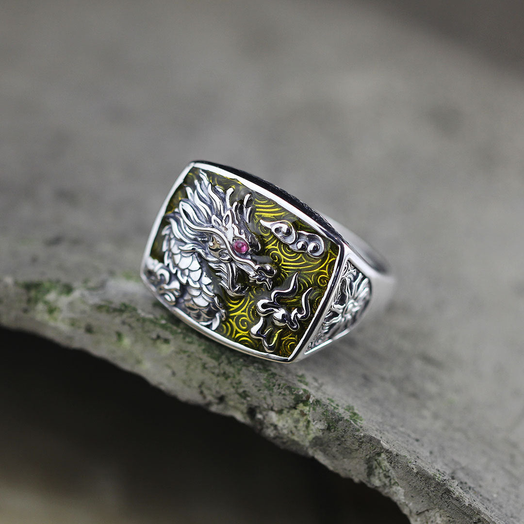 Sterling Silver Dragon Rings For Men And Women