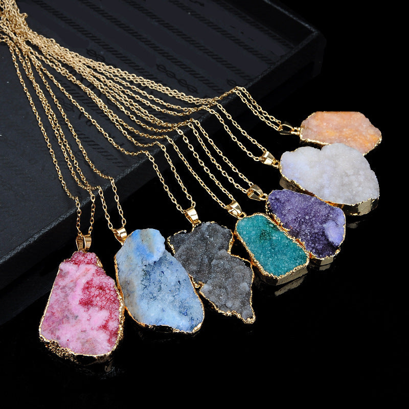 Natural Rough Stone Pendant Necklace