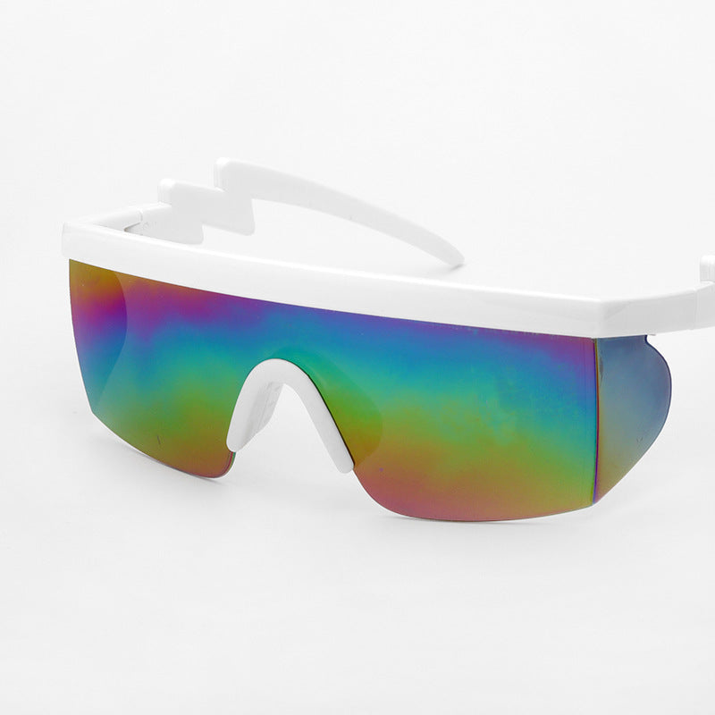 Sports Sunglasses Curved Foot Piece One-piece Real Film Colorful Night Vision UV-proof Sunglasses