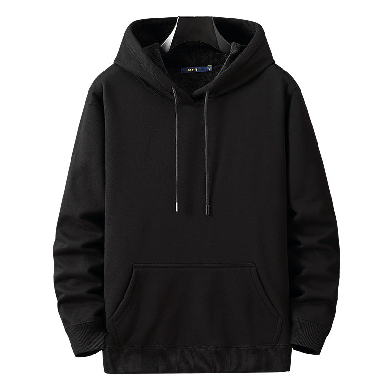 Winter Fleece-lined Pullover Hoodie