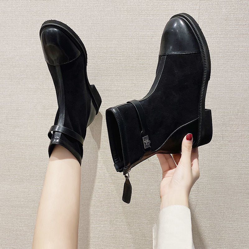 Short Boots Women's Spring And Autumn Single Boots New Year New Wild Early Autumn