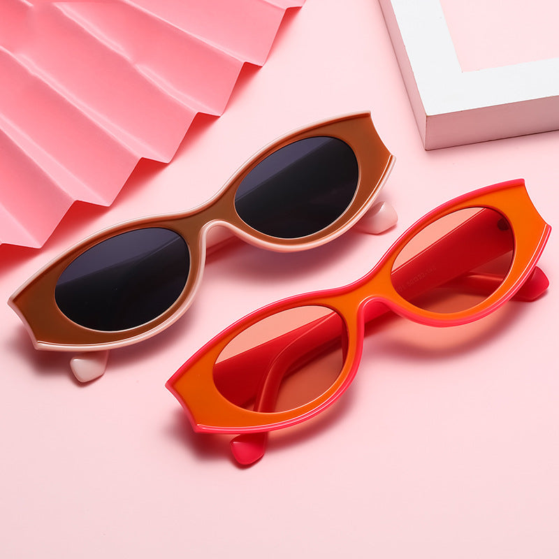 Women's Mirror Concave Shape Personalized Sunglasses