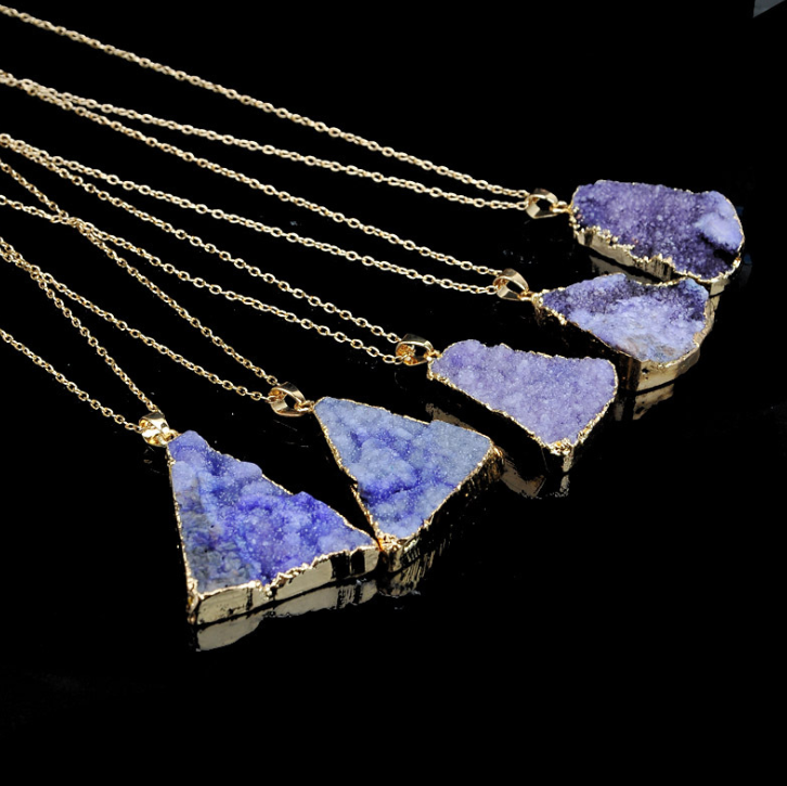 Natural Rough Stone Pendant Necklace