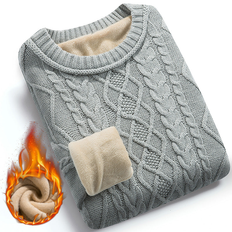 Slim-fit Twisted Thick Warm Bottoming sweatShirt